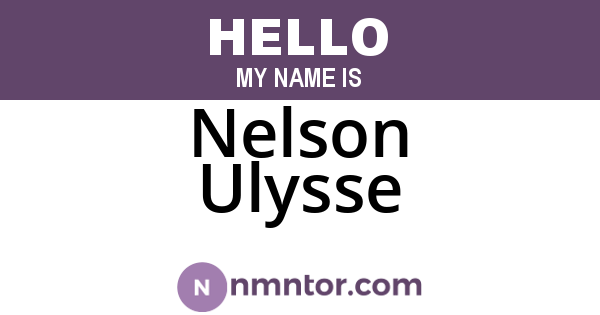 Nelson Ulysse