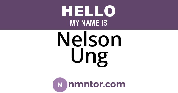 Nelson Ung