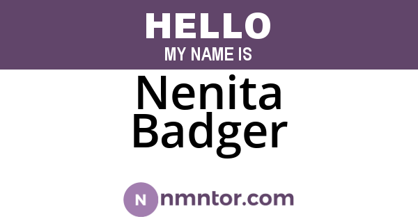 Nenita Badger