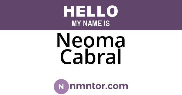 Neoma Cabral
