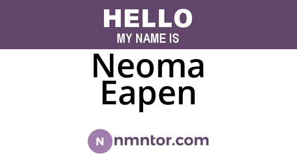 Neoma Eapen