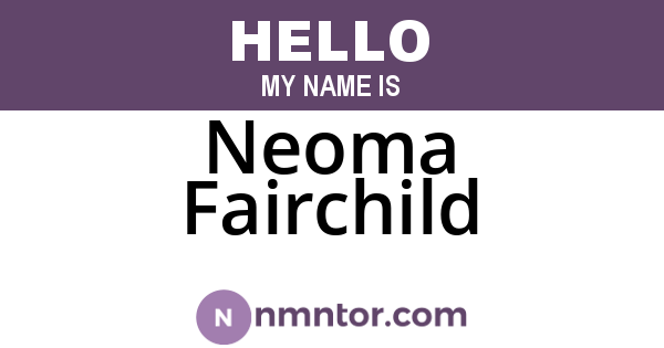 Neoma Fairchild