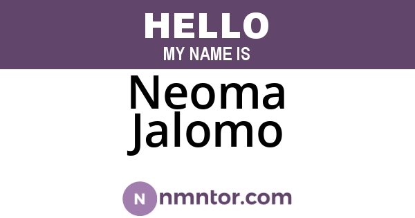Neoma Jalomo