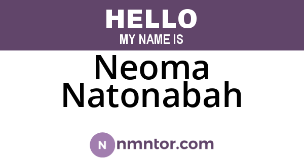 Neoma Natonabah
