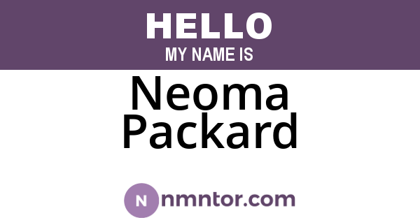 Neoma Packard