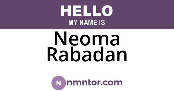 Neoma Rabadan