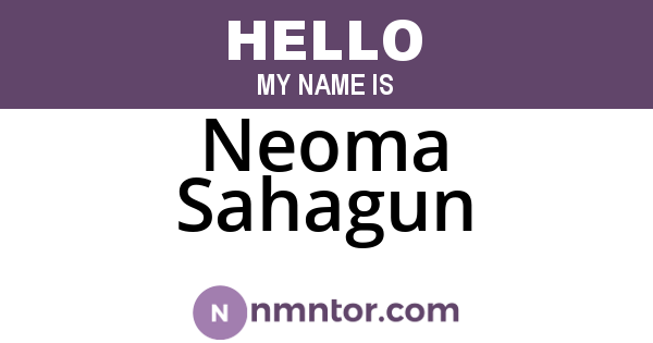 Neoma Sahagun