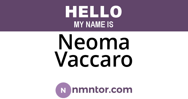 Neoma Vaccaro