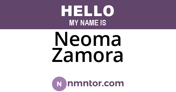 Neoma Zamora