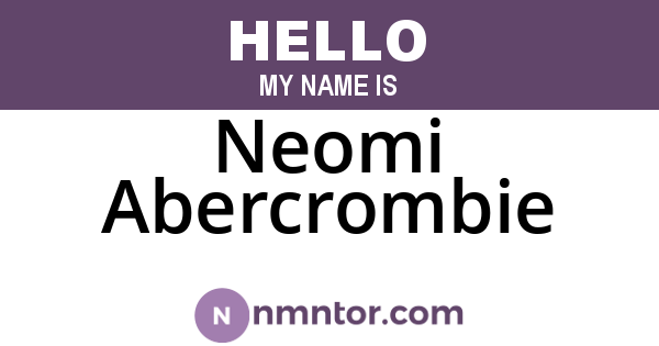 Neomi Abercrombie