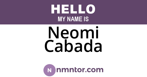 Neomi Cabada