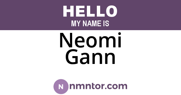 Neomi Gann