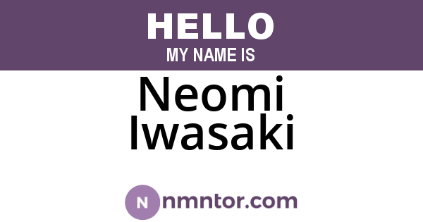 Neomi Iwasaki