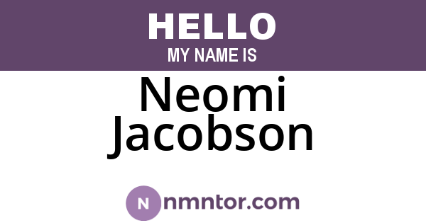 Neomi Jacobson