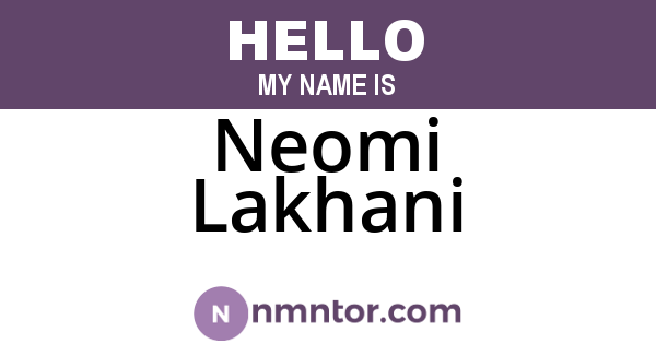 Neomi Lakhani