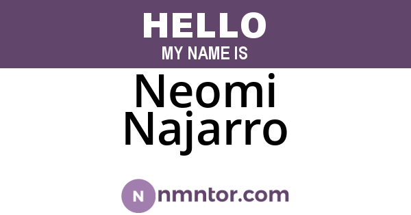 Neomi Najarro