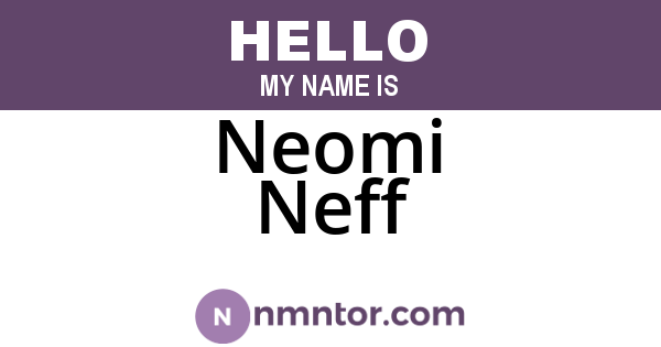 Neomi Neff