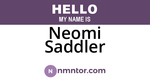 Neomi Saddler