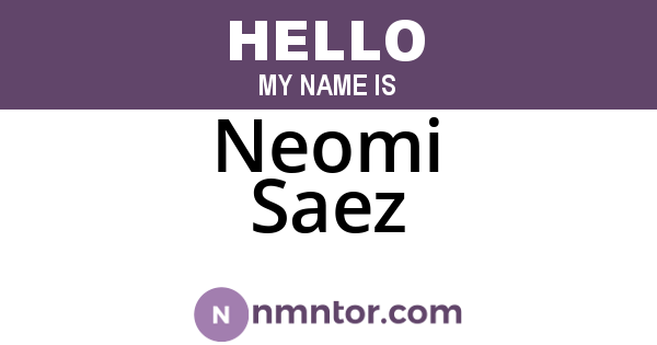 Neomi Saez