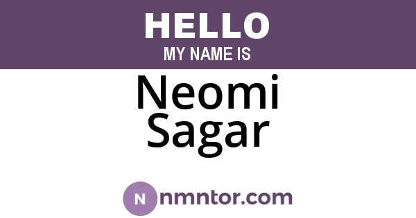 Neomi Sagar