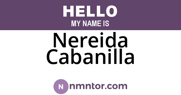 Nereida Cabanilla