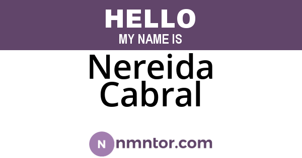 Nereida Cabral