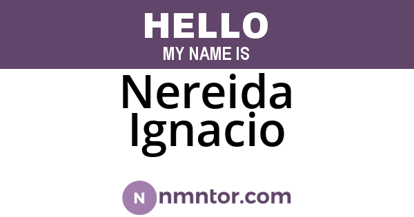 Nereida Ignacio