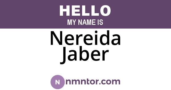 Nereida Jaber