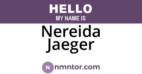 Nereida Jaeger