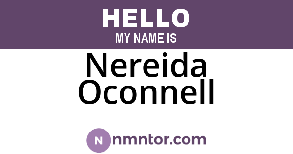Nereida Oconnell