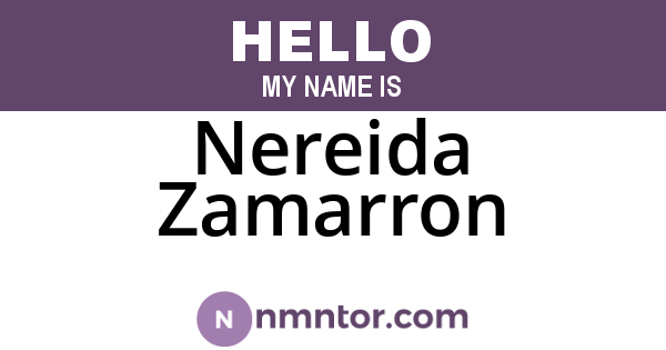 Nereida Zamarron