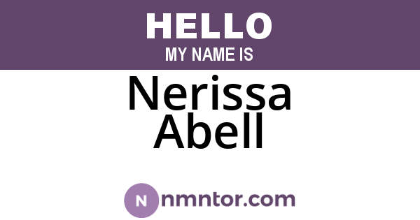Nerissa Abell