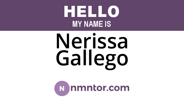 Nerissa Gallego