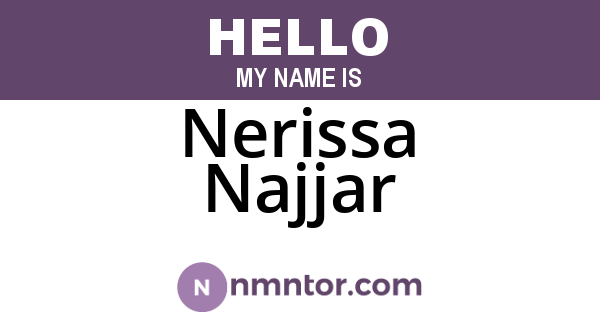Nerissa Najjar