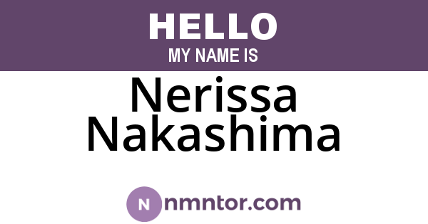 Nerissa Nakashima