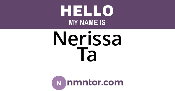 Nerissa Ta