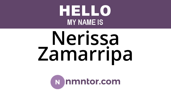 Nerissa Zamarripa