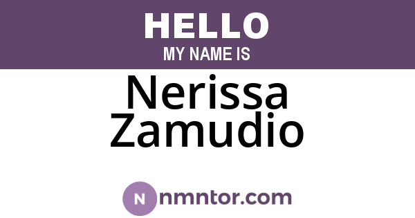 Nerissa Zamudio