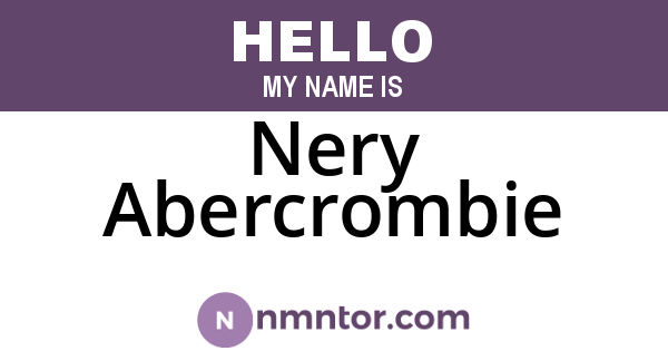 Nery Abercrombie