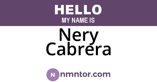 Nery Cabrera