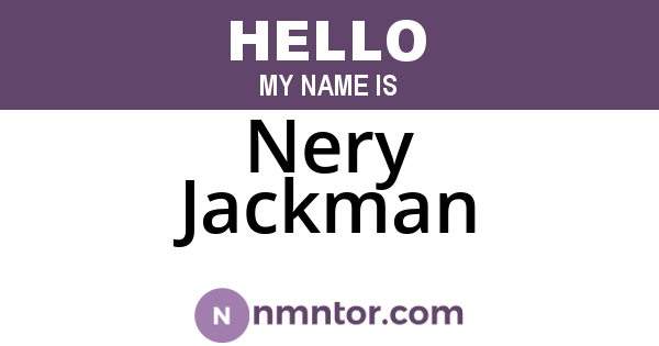 Nery Jackman