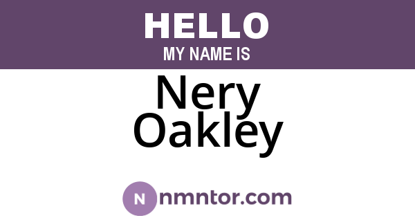 Nery Oakley