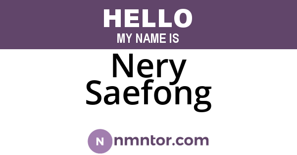 Nery Saefong
