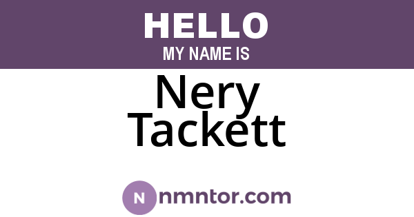 Nery Tackett