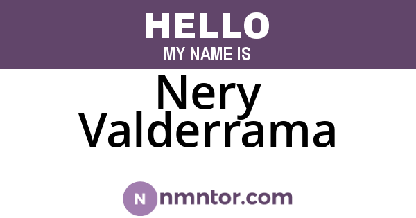 Nery Valderrama