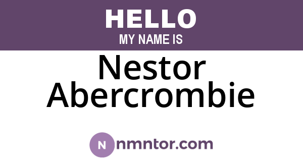 Nestor Abercrombie