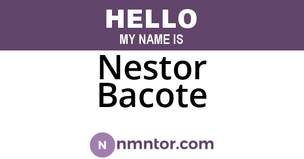 Nestor Bacote