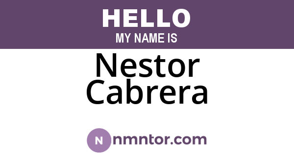 Nestor Cabrera