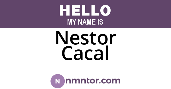 Nestor Cacal