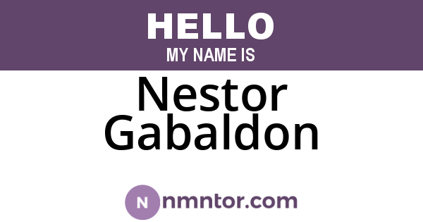 Nestor Gabaldon
